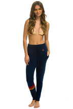 Classic RAINBOW 4 STRIPE CASHMERE RELAXED FIT PANT - MIDNIGHT