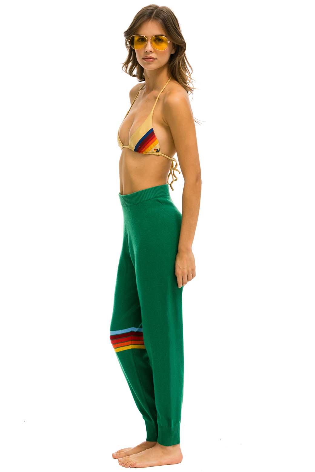 Classic RAINBOW STRIPE CASHMERE LIGHT SWEATER PANT - AMAZON
