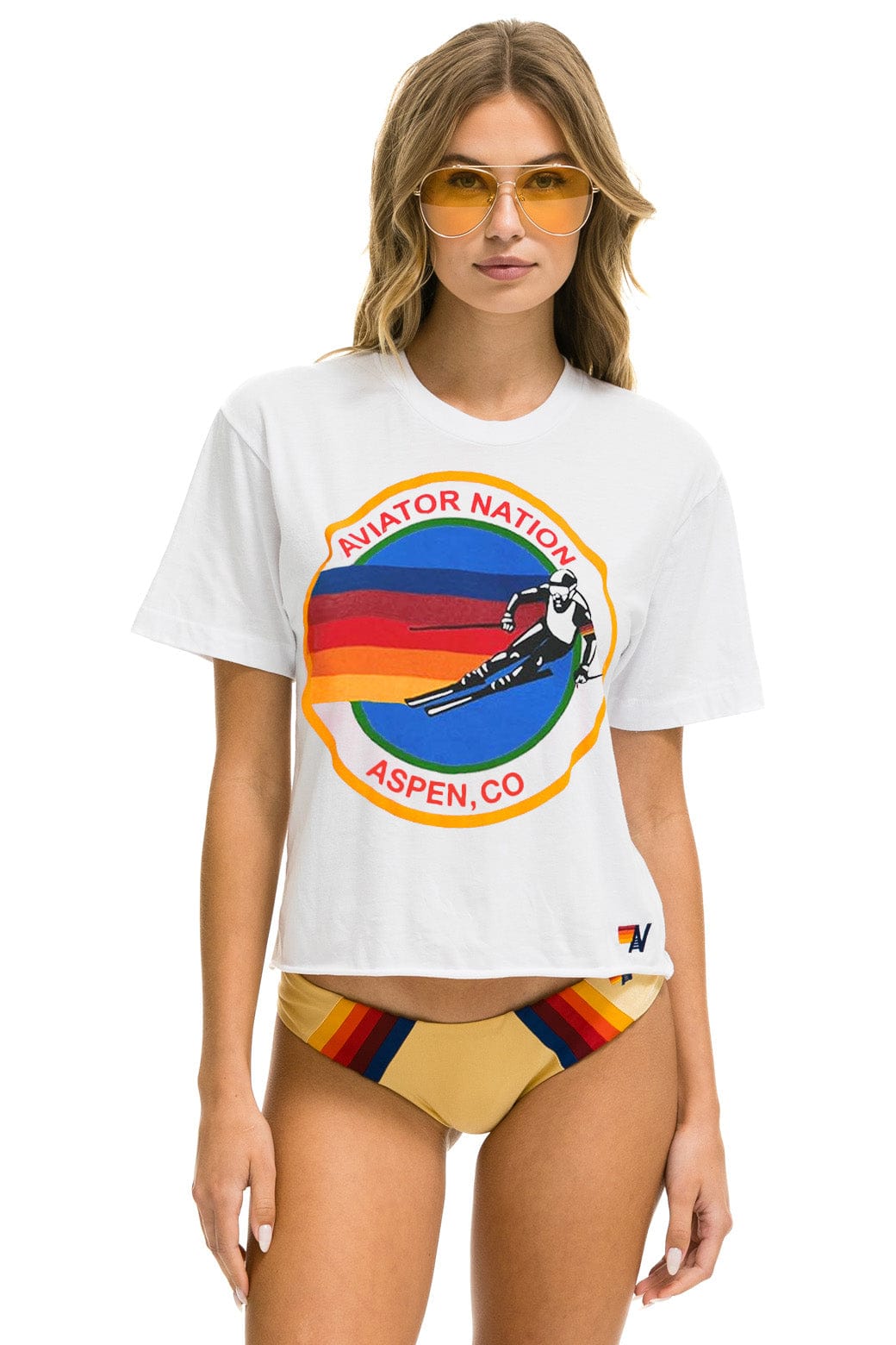 Classic SIGNATURE ASPEN BOYFRIEND TEE - WHITE