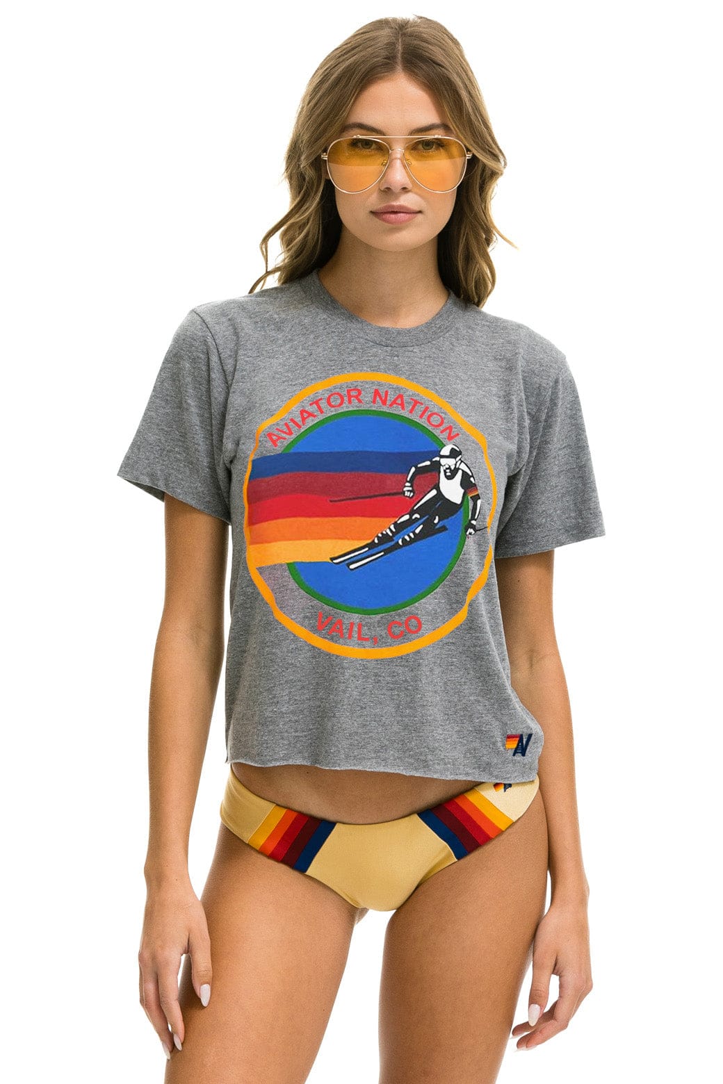 Classic SIGNATURE VAIL BOYFRIEND TEE - HEATHER