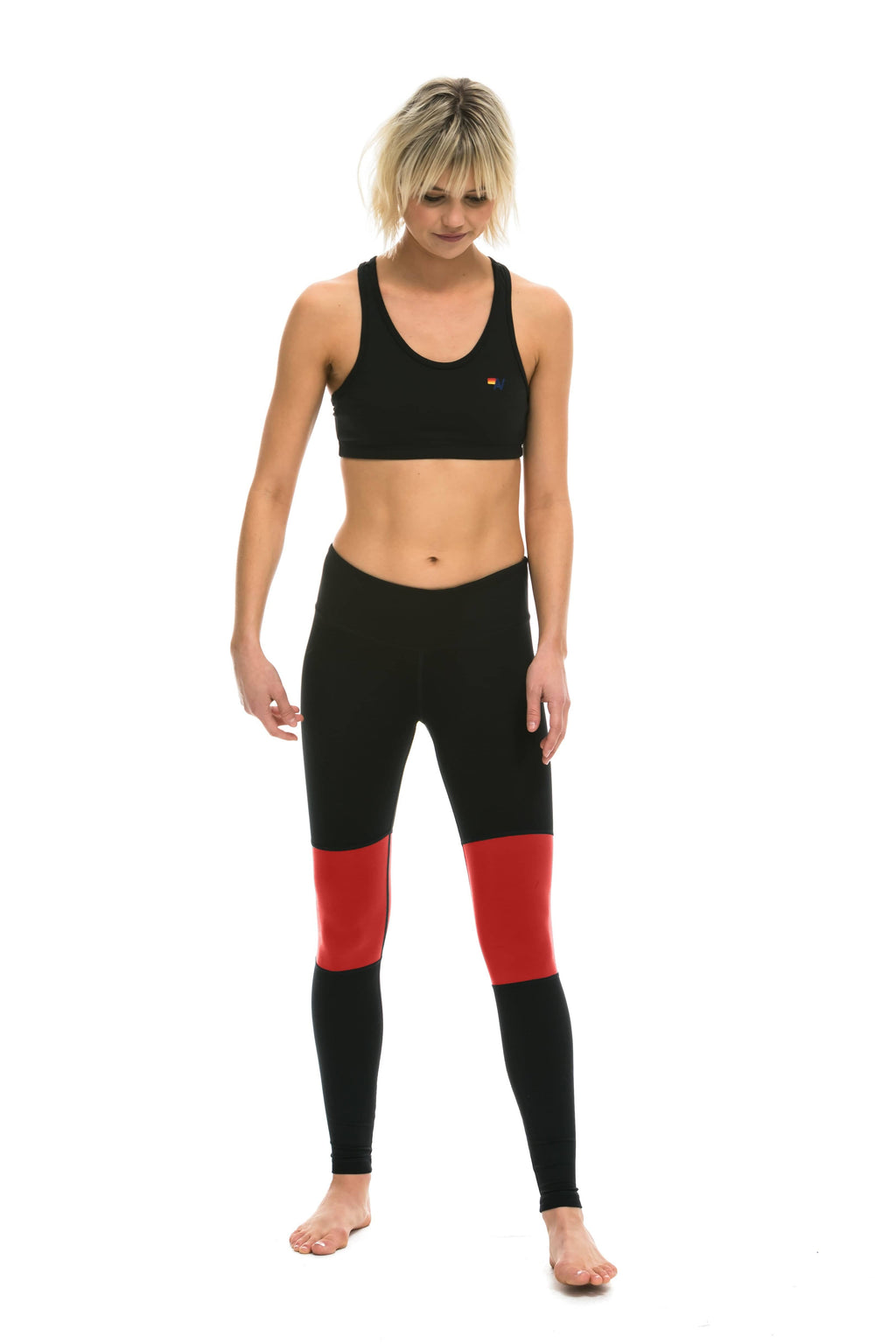 Classic SPRINTER FULL LENGTH LEGGINGS - BLACK RED