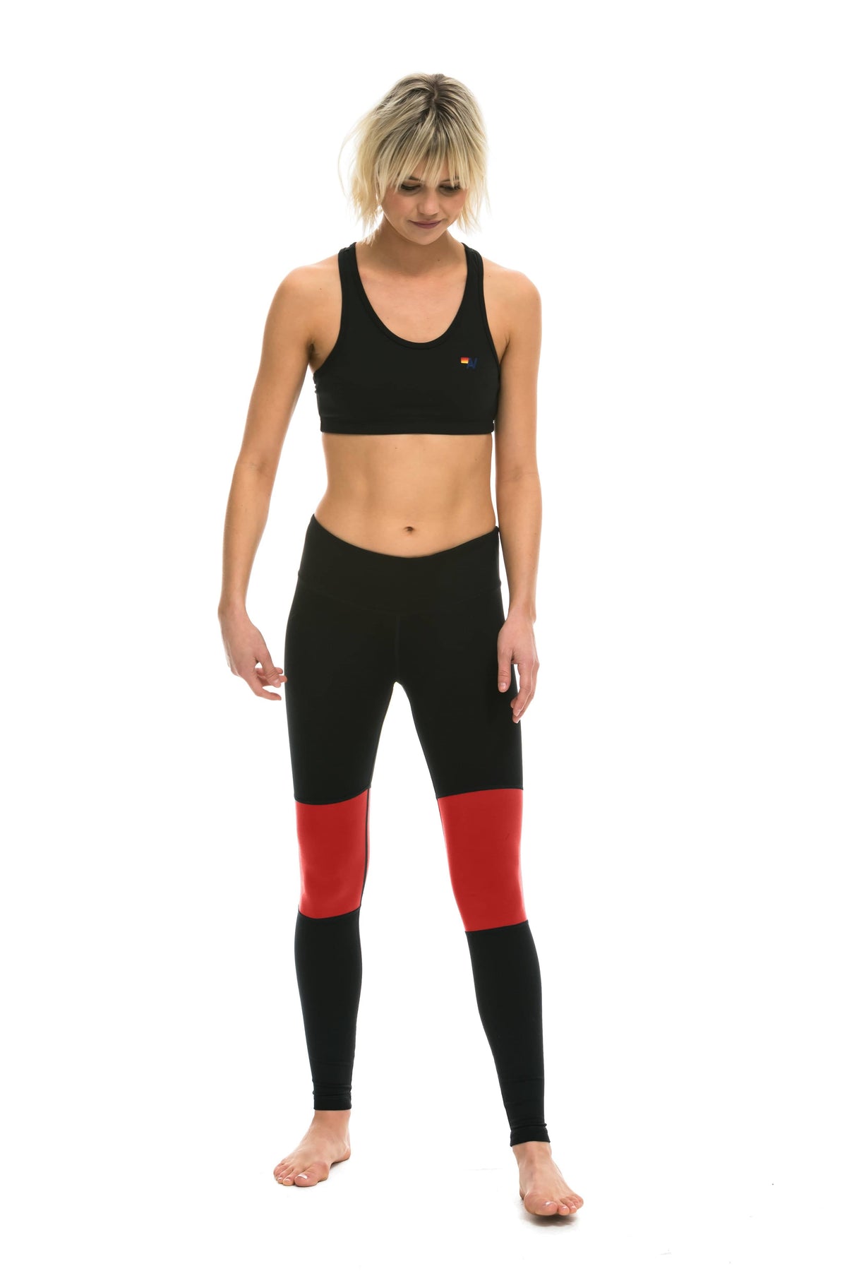 Classic SPRINTER FULL LENGTH LEGGINGS - BLACK RED