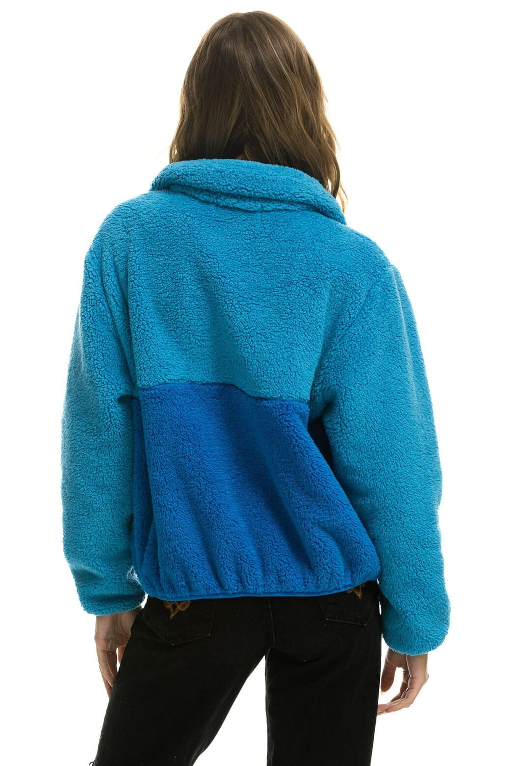 Classic TEDDY APRES HALF ZIP COLOR BLOCK JACKET - OCEAN