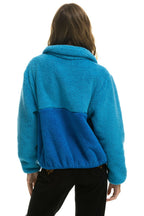 Classic TEDDY APRES HALF ZIP COLOR BLOCK JACKET - OCEAN